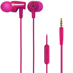 audio-technica 铁三角 ATH-CLR100is WH 入耳式线控通话耳机 粉色