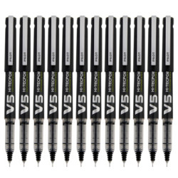 PILOT 百乐 BXC-V5 直液式走珠笔 0.5mm 12支 黑色 可换墨囊