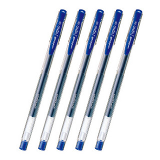 88VIP：uni 三菱铅笔 三菱 UM-100 中性笔 0.5mm 蓝色 5支装