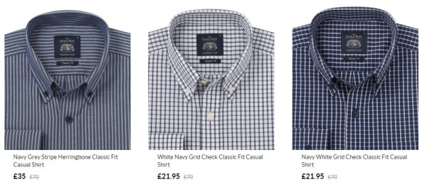 SAVILE ROW COMPANY英国官网 精选男士衬衫专场