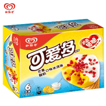 walls 和路雪 芒果酸奶口味 可爱多甜筒 6支装 372g