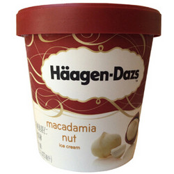 Häagen·Dazs 哈根达斯 夏威夷果仁口味 冰淇淋 100ml *6件