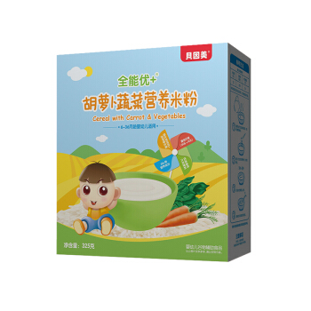 beingmate贝因美全能优营养米粉325g胡萝卜蔬菜味3件