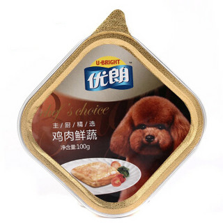 U-BRIGHT 优朗 主厨精选 鸡肉鲜蔬 犬罐头 100g*6罐