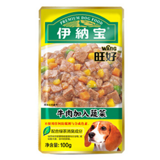 INABA 伊纳宝 旺好 牛肉+蔬菜 犬湿粮包 100g 1包