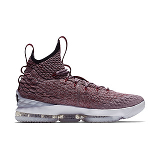 NIKE 耐克 LEBRON XV 男子篮球鞋 褐红/黑/队红 40