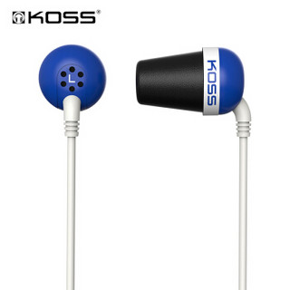 高斯（KOSS） THE PLUG B 入耳式超重低音耳塞 小火花塞 手机音乐耳机海绵塞 蓝色 *10件