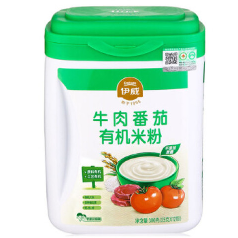 eastwes 伊威 婴幼儿有机米粉 300g 牛肉番茄味 *2件
