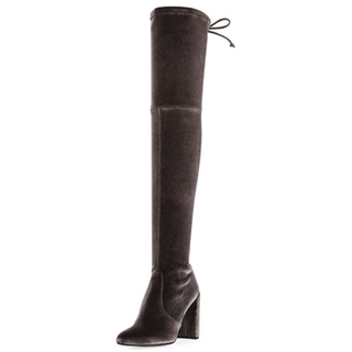 STUART WEITZMAN Highchamp Stretch Velvet 女款过膝靴 