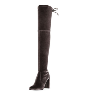 STUART WEITZMAN Highchamp Stretch Velvet 女款过膝靴 