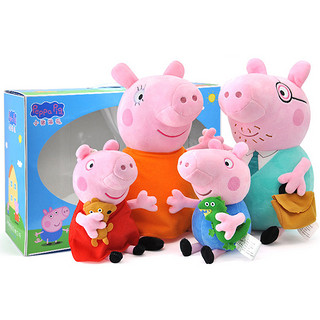 Peppa Pig 小猪佩奇 玩具毛绒套装 小猪佩奇一家 19cm-30cm