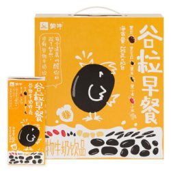 蒙牛 谷粒早餐谷物牛奶饮品（黑芝麻+黑豆+黑米+黑小麦+小米） 250ml*12 礼盒装 *5件