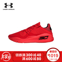 UNDER ARMOUR 安德玛 Curry 4 LOW 男子篮球鞋 45 红色600