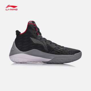 商品li-ning 李宁 魅影2018 男子篮球鞋 标准黑/岩石灰/冬青红 42