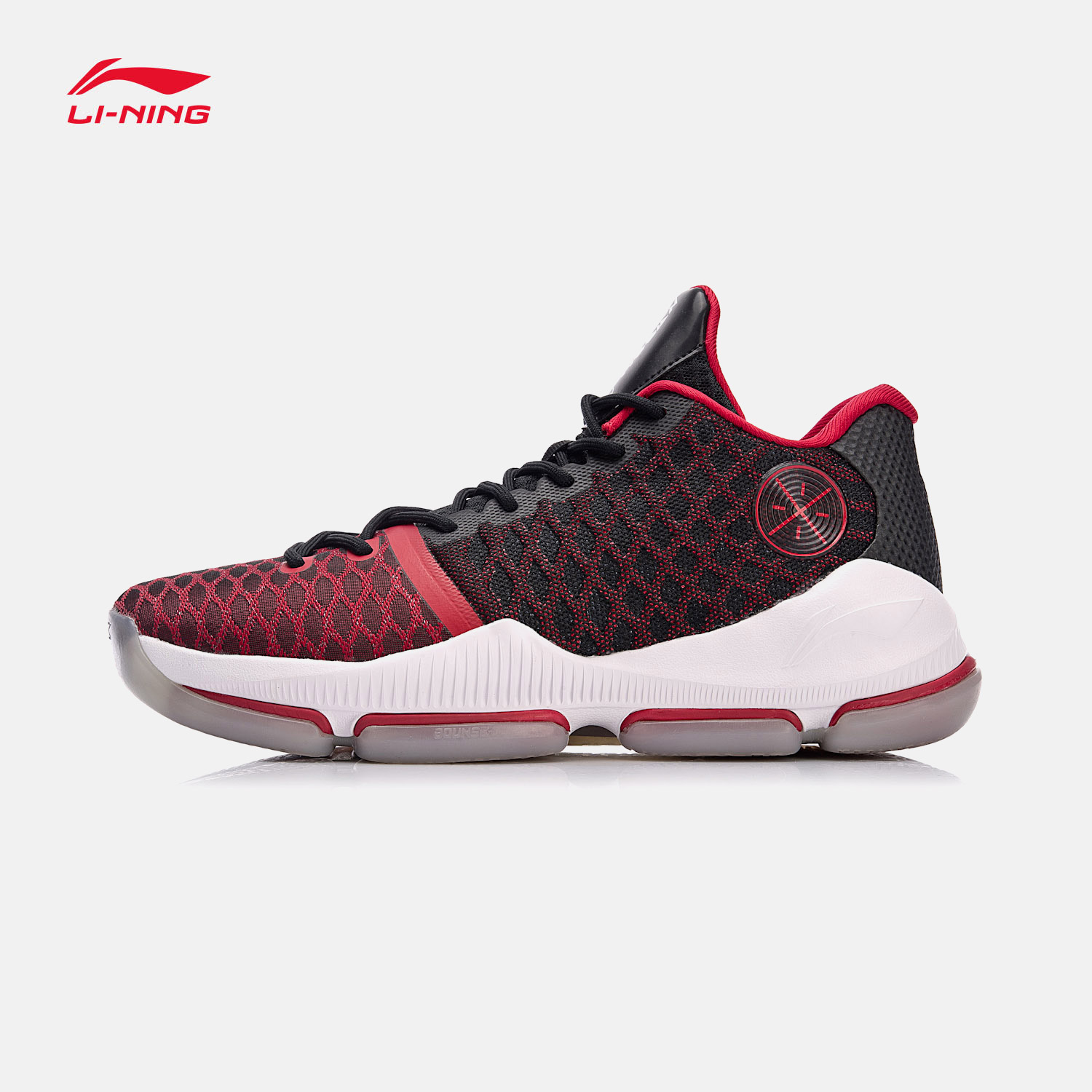 li-ning 李宁 韦德系列 裂变 3 男子篮球鞋 标准黑/公牛红 41.