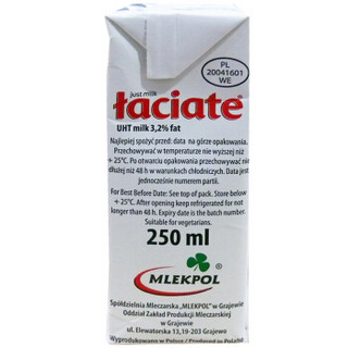 Laciate 全脂3.2%fat纯牛奶 250ml 18盒