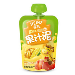 Heinz 亨氏 乐维滋 果汁泥 120g 苹果蜜桃玉米南瓜味 *33件