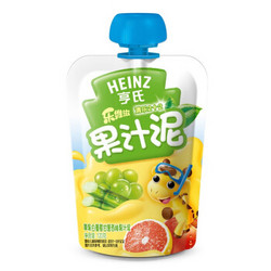 Heinz 亨氏 乐维滋 果汁泥 120g 苹果白葡萄甘蔗西柚味