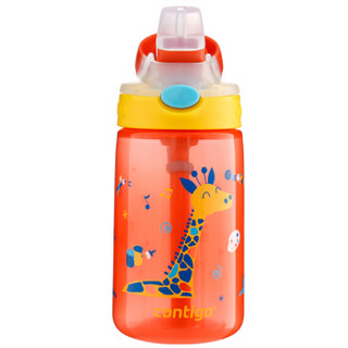 美国CONTIGO 小发明家儿童杯 长颈鹿 卡通塑料便携水杯 宝宝防漏水壶400ml