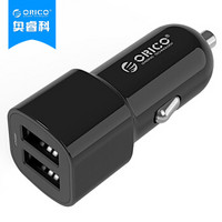 ORICO 奥睿科 车载充电器  双口USB 黑色