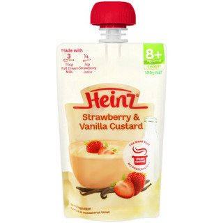 Heinz 亨氏 婴幼儿蔬果泥 进口版 120g 草莓香草奶油味 