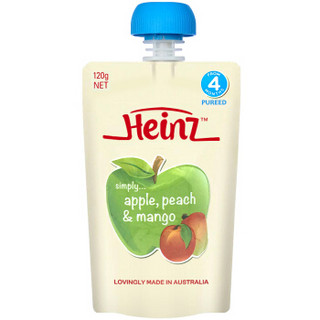 Heinz 亨氏 婴幼儿蔬果泥 进口版 120g 苹果蜜桃芒果味 