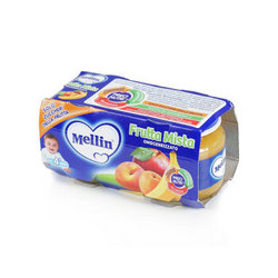 意大利进口 美林 Mellin 什锦混合果泥 100g*2瓶/盒 多种水果泥 4个月以上宝宝适用 *10件