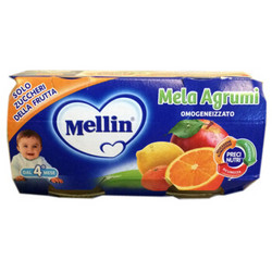 Mellin 美林 苹果橙子泥 100g 2瓶装 *9件