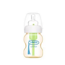 布朗博士（DrBrown’s）宽口径PPSU奶瓶 新生儿防胀气婴儿奶瓶 150ml 爱宝选WB5110 *2件+凑单品