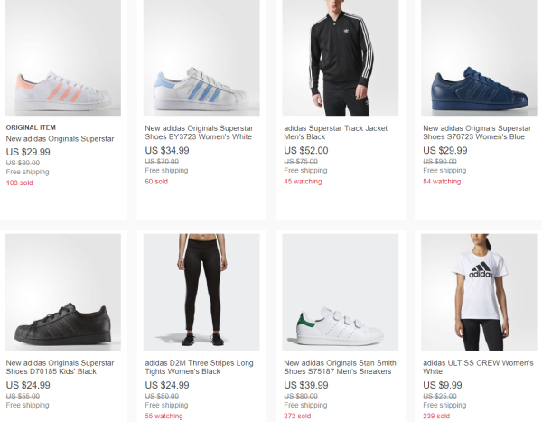 eBay 卖家 adidas_official 精选 adidas 男女运动鞋服