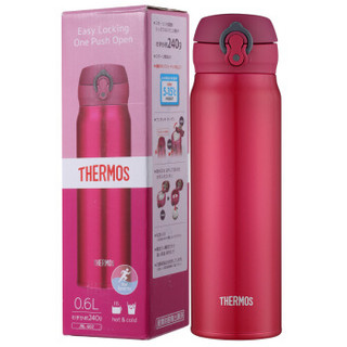 THERMOS 膳魔师 JNL-602 真空不锈钢保温杯 玫红色 600ml