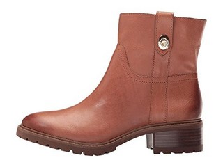 COACH 蔻驰 Georgetta 女士中筒靴 Saddle Burnished