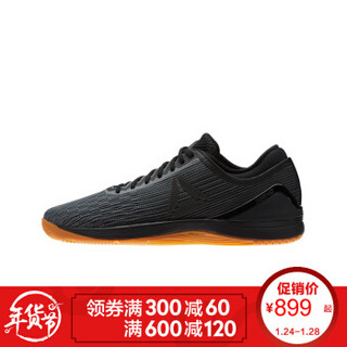 Reebok 锐步 CROSSFIT NANO 8.0 男子训练鞋 39 黑色/灰色/树脂黄 