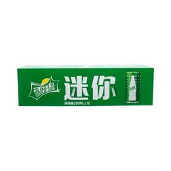 雪碧 柠檬味汽水 碳酸饮料 迷你摩登罐 200ml*12/组