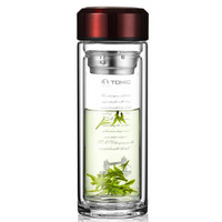 TOMIC 特美刻 双层玻璃杯  酒红 280ml 