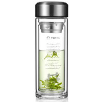 TOMIC 特美刻 双层玻璃杯  钢本色 280ml 