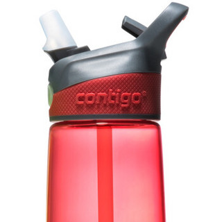 contigo 单层运动吸管 塑料水杯 750ml 红色