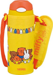 THERMOS 膳魔师 吸管水杯 0.4L 米菲黄色