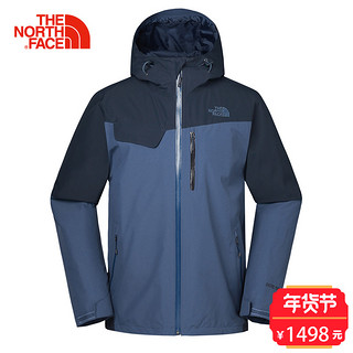 THE NORTH FACE 北面 2UB9 男款户外徒步冲锋衣 LKM/蓝色 M 