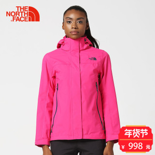 THE NORTH FACE 北面 364E 女款防水透气户外冲锋衣 GCE/灰色/白色 S 