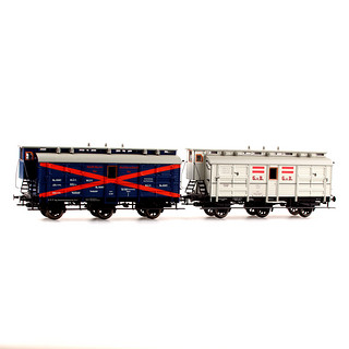 BACHMANN 百万城 德国系列 1/87 L240005 3轴棚车 2件套