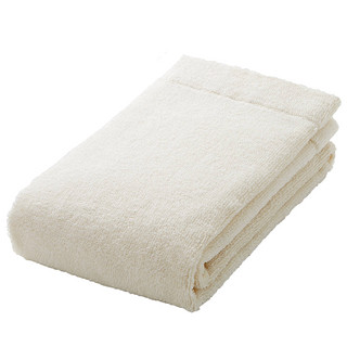 MUJI 无印良品 A7S9011 棉柔软薄型面巾 本白色 34*85cm