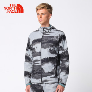 THE NORTH FACE 北面 2V53 男款防水防风训练冲锋衣| VWZ/灰色印花 M
