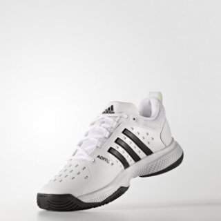 adidas 阿迪达斯 Barricade Classic Bounce 男子网球鞋 44 亮白/1号黑色/亮白 