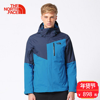 THE NORTH FACE 北面 3665 男款秋冬透气户外冲锋衣| WBS/墨绿/绿色 L 