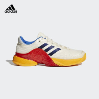 adidas 阿迪达斯 Barricade 2017 男子网球鞋 42 PW联名浅猩红/石膏白/亮蓝