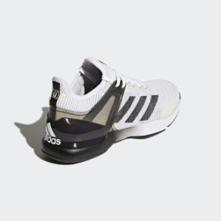 adidas 阿迪达斯 adizero ubersonic 2 男子网球鞋 41 亮白/1号黑色/二度灰