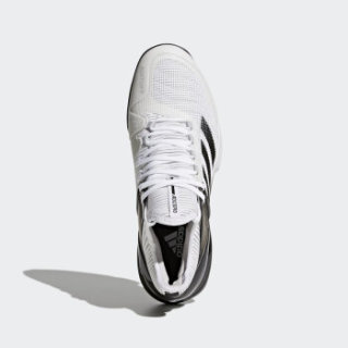 adidas 阿迪达斯 adizero ubersonic 2 男子网球鞋 42 亮白/1号黑色/二度灰