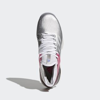 adidas 阿迪达斯 adizero ubersonic 2 男子网球鞋 42.5 暗银金属/灰色/天然粉