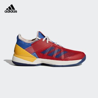 adidas 阿迪达斯 adizero ubersonic 3 女子网球鞋 36 PW联名石膏白/亮蓝/学院金黄